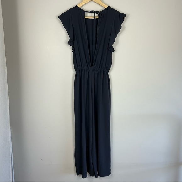 Aritzia Wilfred Fleurette Grey Wide Leg Jumpsuit sz XS - Picture 3 of 8